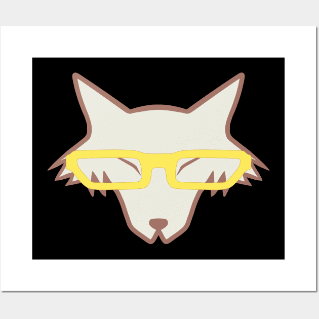 Wolf With Glasses Wall Art by AislingKiera